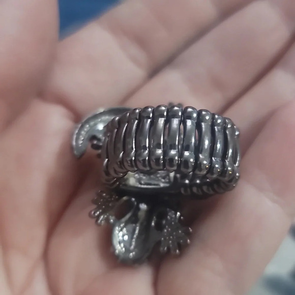 Rhinestone gecko lizard salamander stretch ring 7 8 9 - Picture 4 of 5